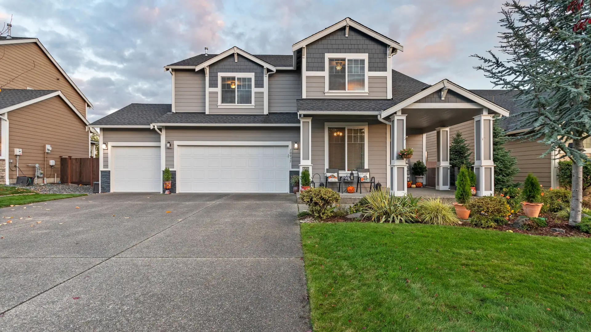A two-storey home on a quiet street